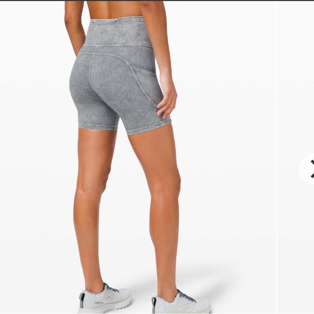lululemon Fast And Free Short 6” Non-Reflective Ice Dye Asphalt Grey Sz 4‎ - Picture 12 of 14